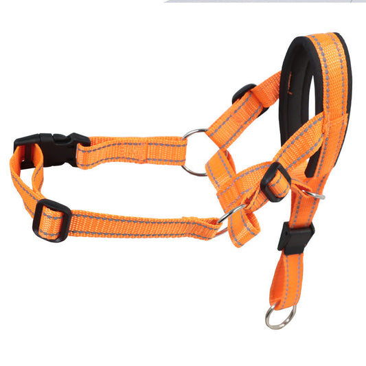 Adjustable padded dog muzzle for grooming and vet visits