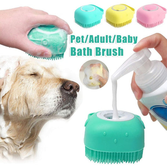 How to bathe a dog that hates baths - silicone bath glove