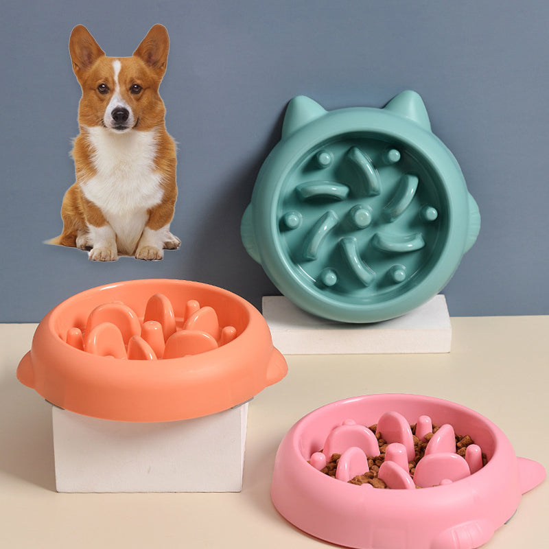 The Maze Munch slow feeder dog bowl in green