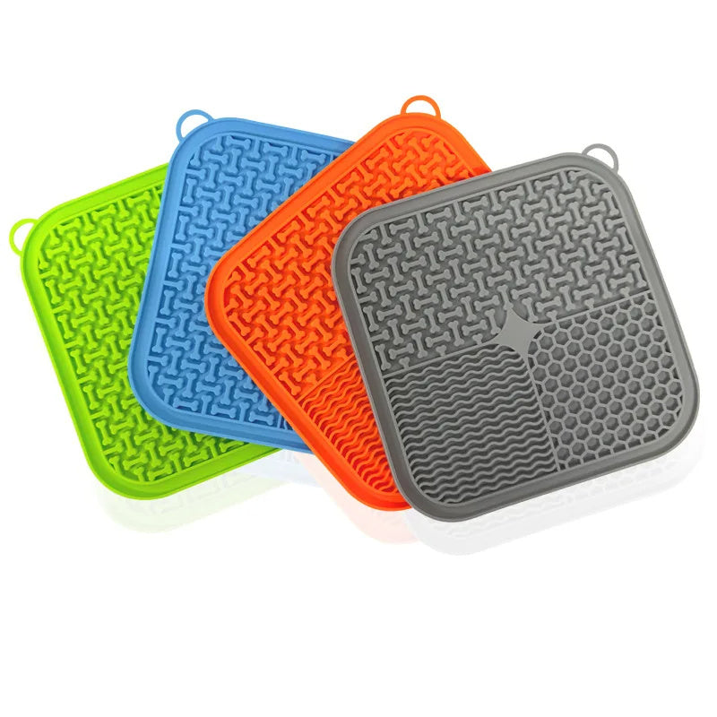 Silicone dog lick mat set - calming enrichment mat by CrazyPawz