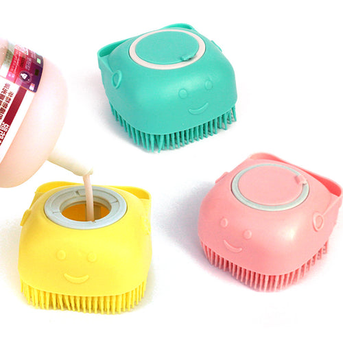 Silicone dog bath glove with shampoo dispenser - Bath Glove by CrazyPawz