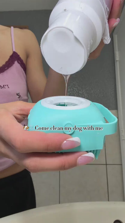 The Bath Glove — Silicone Bath Brush with Shampoo Dispenser